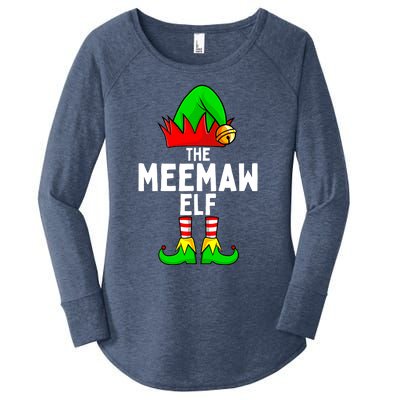 Meemaw Elf Matching Family Christmas  Women's Perfect Tri Tunic Long Sleeve Shirt