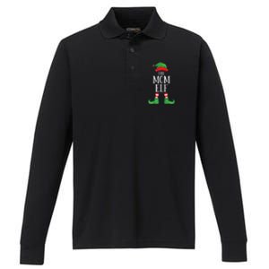 Mom Elf Matching Group Xmas Funny Family Christmas Performance Long Sleeve Polo