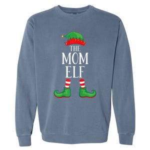 Mom Elf Matching Group Xmas Funny Family Christmas Garment-Dyed Sweatshirt