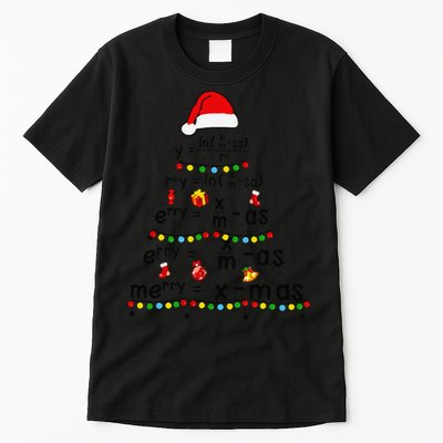 Math Equation Merry Xmas Funny Math Teacher Christmas Humor Tall T-Shirt