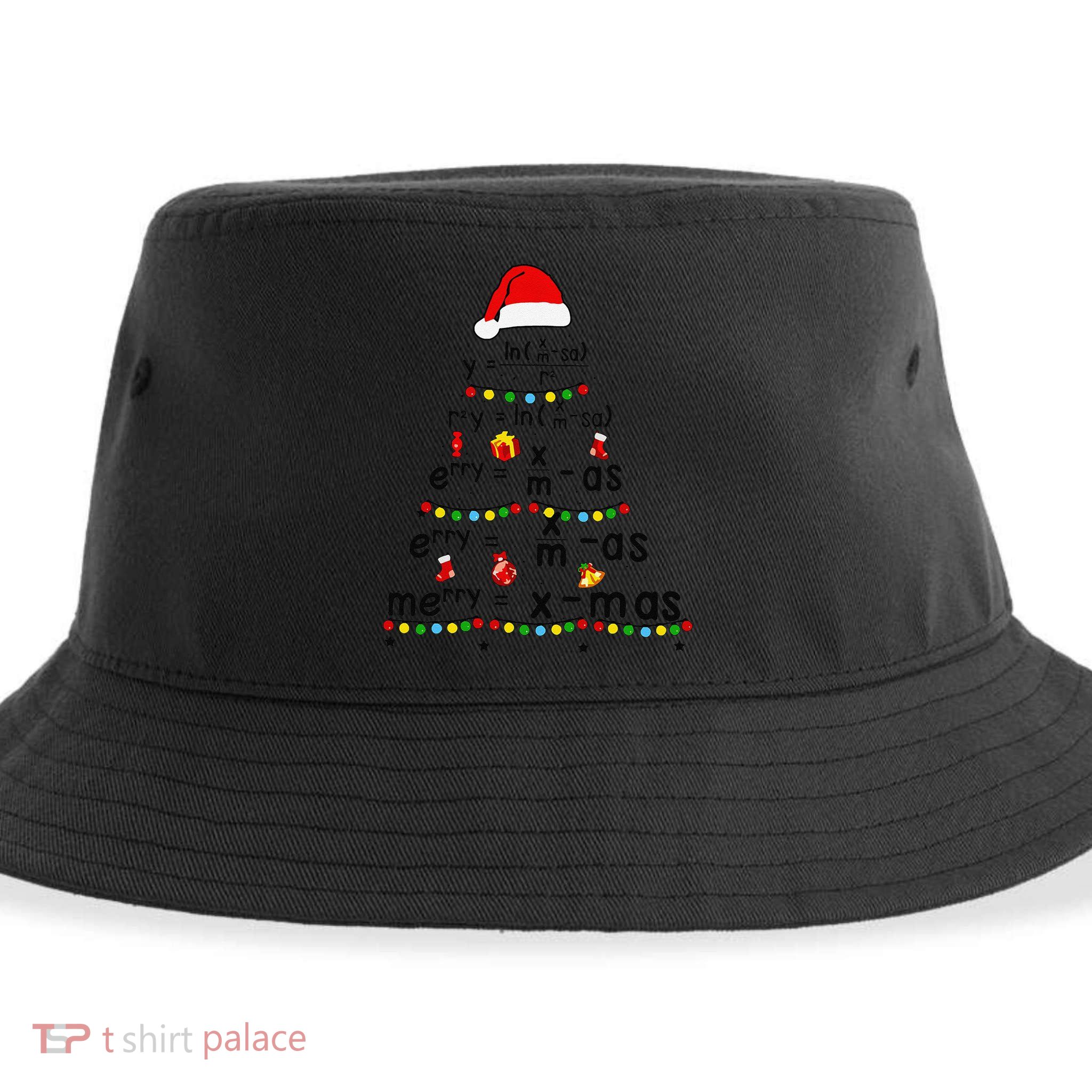 Math Equation Merry Xmas Funny Math Teacher Christmas Humor Sustainable Bucket Hat