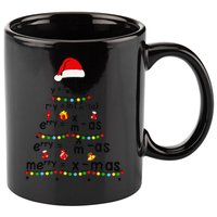 Math Equation Merry Xmas Funny Math Teacher Christmas Humor 11oz C Handle Ceramic Mug