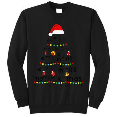 Math Equation Merry Xmas Funny Math Teacher Christmas Humor Tall Sweatshirt