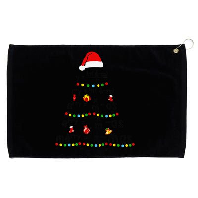 Math Equation Merry Xmas Funny Math Teacher Christmas Humor Grommeted Golf Towel