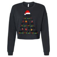Math Equation Merry Xmas Funny Math Teacher Christmas Humor Cropped Pullover Crew