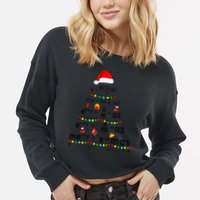 Math Equation Merry Xmas Funny Math Teacher Christmas Humor Cropped Pullover Crew