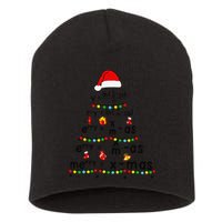 Math Equation Merry Xmas Funny Math Teacher Christmas Humor Short Acrylic Beanie