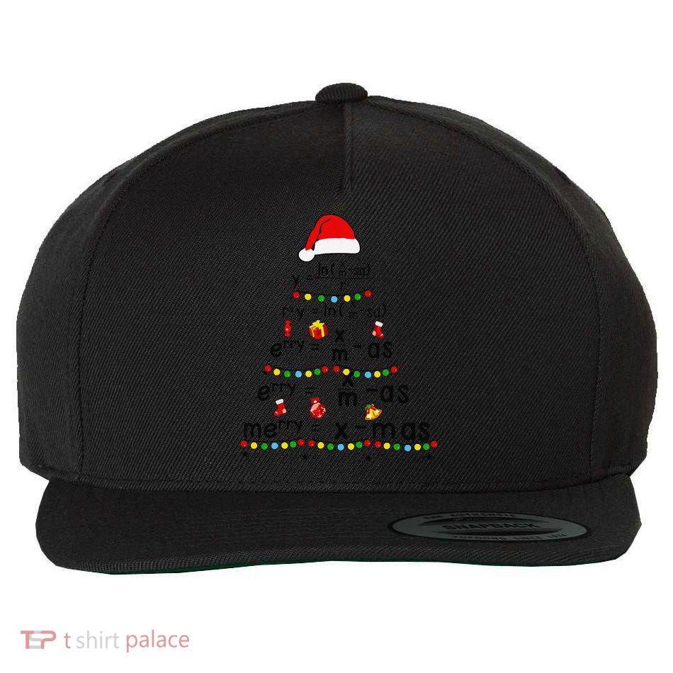 Math Equation Merry Xmas Funny Math Teacher Christmas Humor Wool Snapback Cap