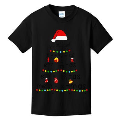 Math Equation Merry Xmas Funny Math Teacher Christmas Humor Kids T-Shirt