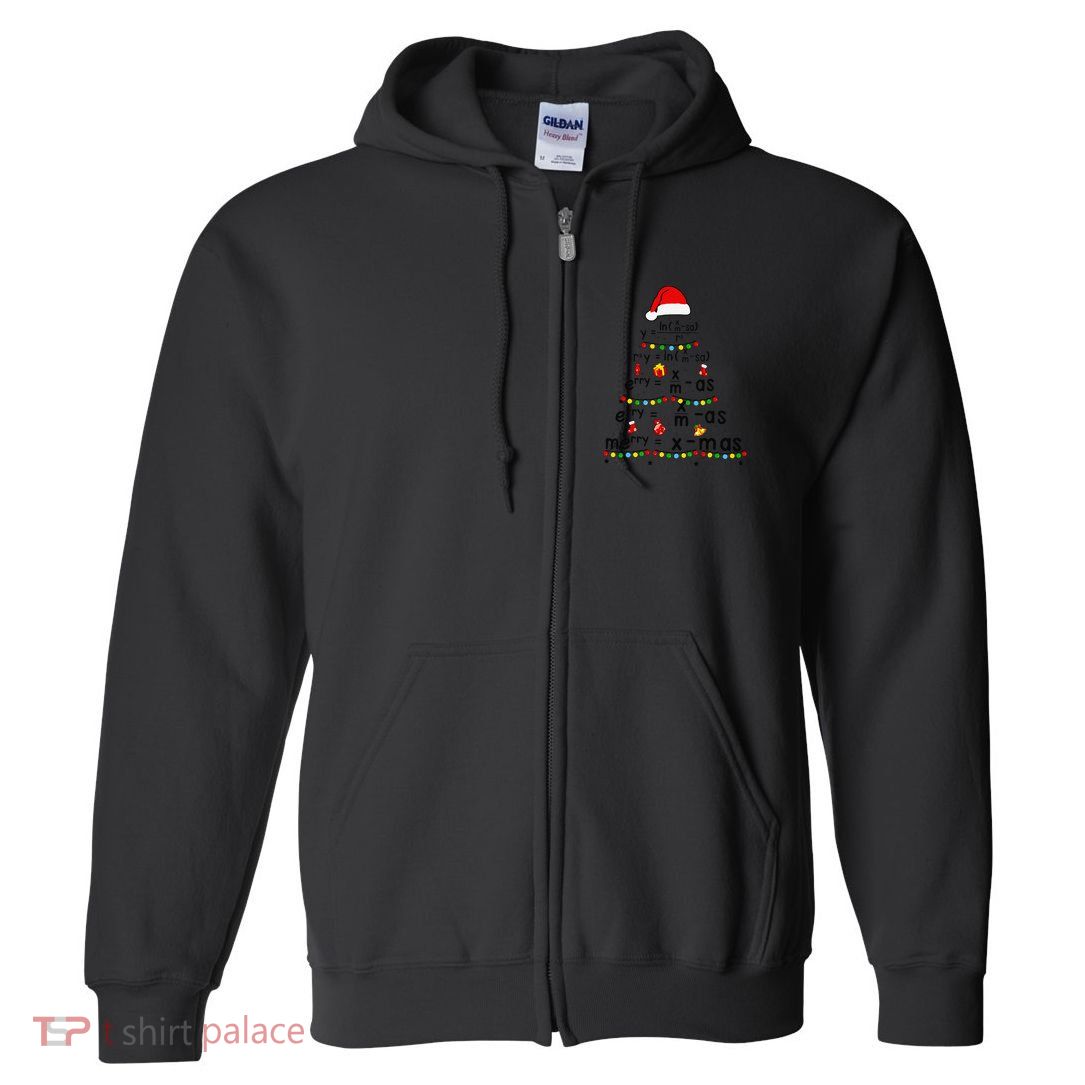Math Equation Merry Xmas Funny Math Teacher Christmas Humor Full Zip Hoodie