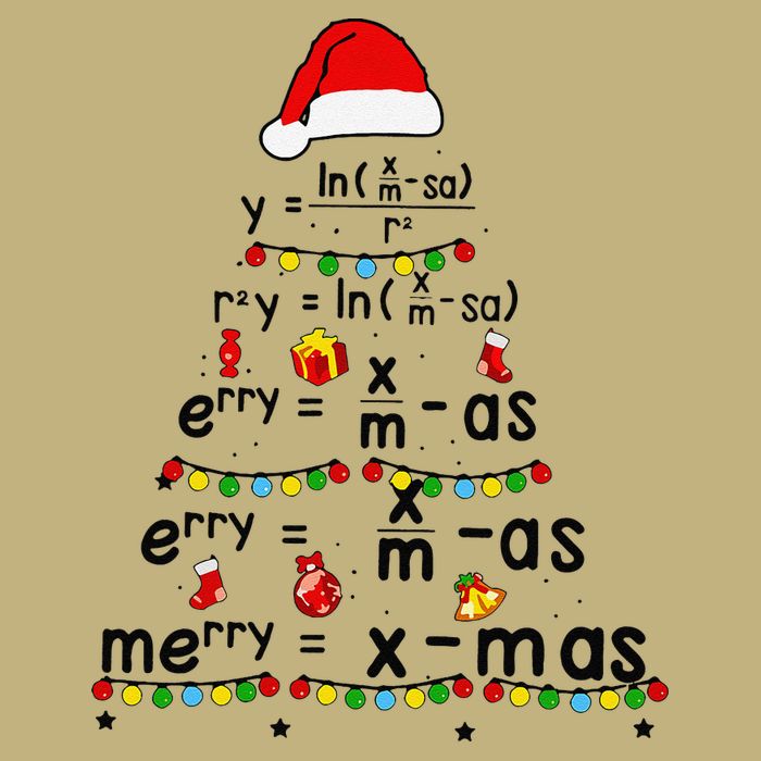 Math Equation Merry Xmas Funny Math Teacher Christmas Humor Cooling Performance Crew T-Shirt