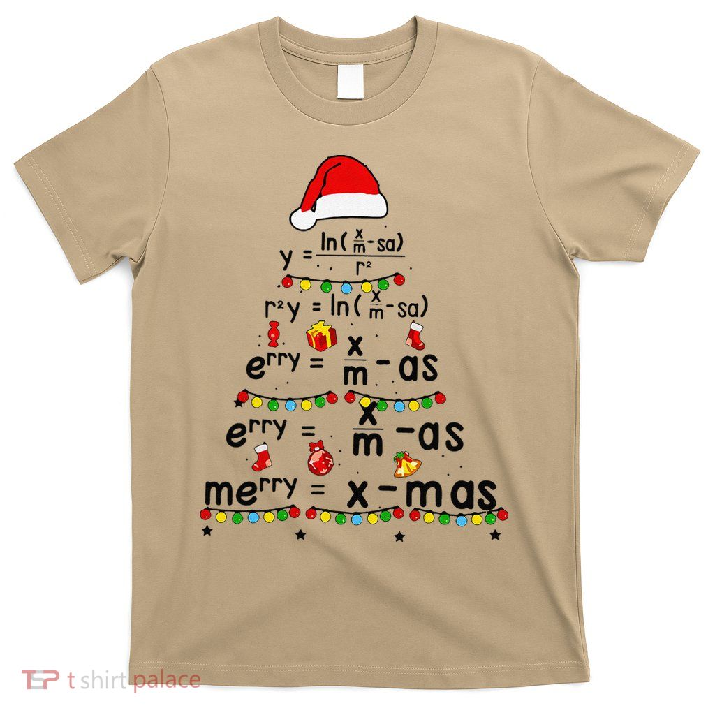 Math Equation Merry Xmas Funny Math Teacher Christmas Humor T-Shirt