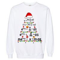 Math Equation Merry Xmas Funny Math Teacher Christmas Humor Garment-Dyed Sweatshirt