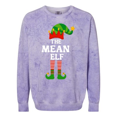 Mean Elf Matching Family Group Christmas Funny Gift Cool Gift Colorblast Crewneck Sweatshirt