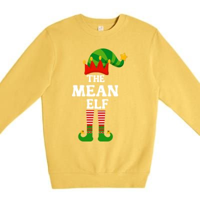 Mean Elf Matching Family Group Christmas Funny Gift Cool Gift Premium Crewneck Sweatshirt