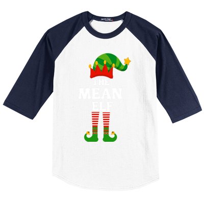 Mean Elf Matching Family Group Christmas Funny Gift Cool Gift Baseball Sleeve Shirt