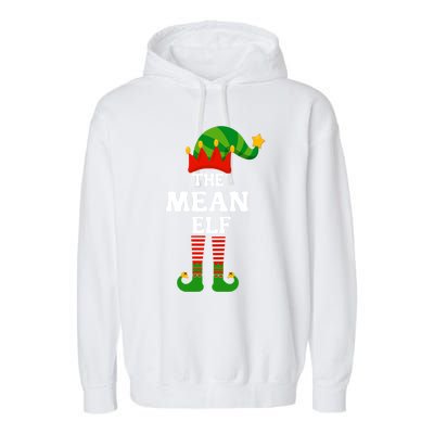 Mean Elf Matching Family Group Christmas Funny Gift Cool Gift Garment-Dyed Fleece Hoodie