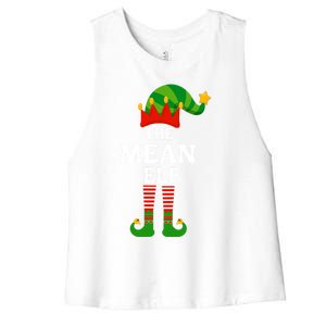 Mean Elf Matching Family Group Christmas Funny Gift Cool Gift Women's Racerback Cropped Tank