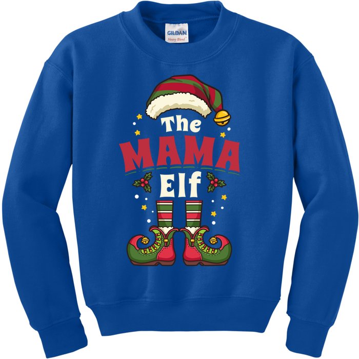 Mama Elf Mother Christmas Matching Family Gift Kids Sweatshirt