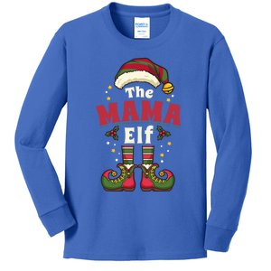 Mama Elf Mother Christmas Matching Family Gift Kids Long Sleeve Shirt