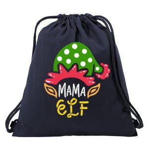 Mama Elf Mother Mom Funny Family Christmas Squad Costume Gift Drawstring Bag