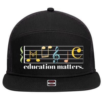 Music Education Matters Composer Musician Music Teacher 7 Panel Mesh Trucker Snapback Hat