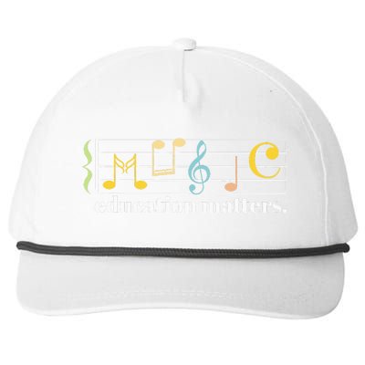 Music Education Matters Composer Musician Music Teacher Snapback Five-Panel Rope Hat