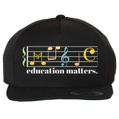 Music Education Matters Composer Musician Music Teacher Wool Snapback Cap