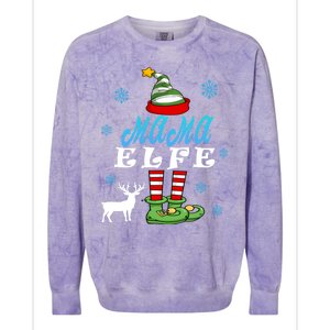 Mama Elf Mother Elf Christmas Elf Christmas Cool Gift Colorblast Crewneck Sweatshirt