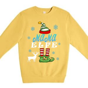 Mama Elf Mother Elf Christmas Elf Christmas Cool Gift Premium Crewneck Sweatshirt