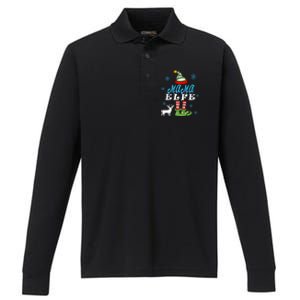 Mama Elf Mother Elf Christmas Elf Christmas Cool Gift Performance Long Sleeve Polo