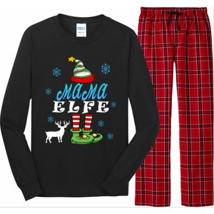 Mama Elf Mother Elf Christmas Elf Christmas Cool Gift Long Sleeve Pajama Set