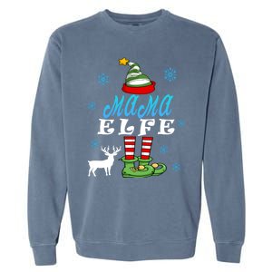 Mama Elf Mother Elf Christmas Elf Christmas Cool Gift Garment-Dyed Sweatshirt