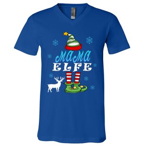 Mama Elf Mother Elf Christmas Elf Christmas Cool Gift V-Neck T-Shirt