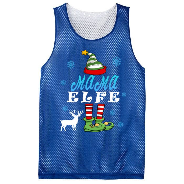 Mama Elf Mother Elf Christmas Elf Christmas Cool Gift Mesh Reversible Basketball Jersey Tank