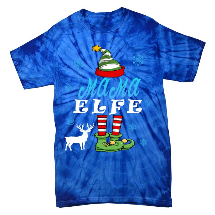 Mama Elf Mother Elf Christmas Elf Christmas Cool Gift Tie-Dye T-Shirt