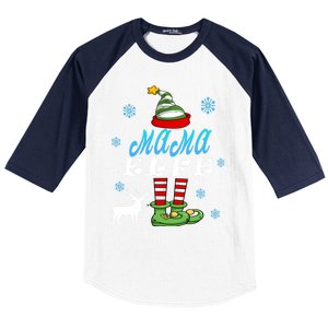 Mama Elf Mother Elf Christmas Elf Christmas Cool Gift Baseball Sleeve Shirt