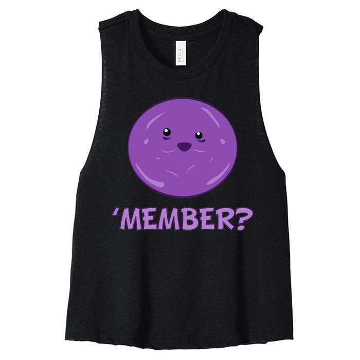 Member Berries 'Member? Funny Berry Meme Women's Racerback Cropped Tank