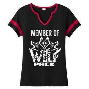 Member Of The Wolf Pack Ladies Halftime Notch Neck Tee