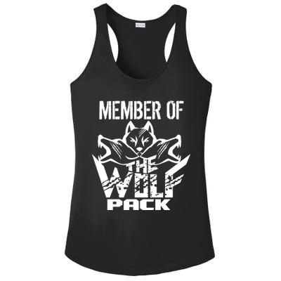 Member Of The Wolf Pack Ladies PosiCharge Competitor Racerback Tank