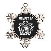 Member Of The Wolf Pack Metallic Star Ornament