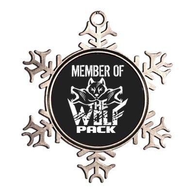 Member Of The Wolf Pack Metallic Star Ornament