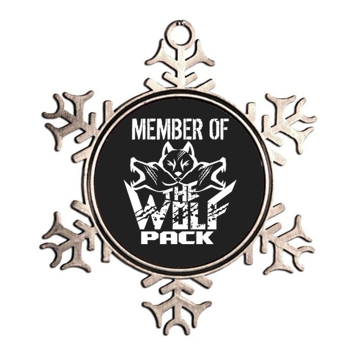 Member Of The Wolf Pack Metallic Star Ornament