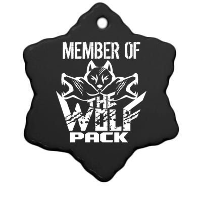 Member Of The Wolf Pack Ceramic Star Ornament