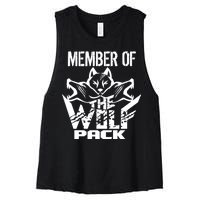 Member Of The Wolf Pack Women's Racerback Cropped Tank