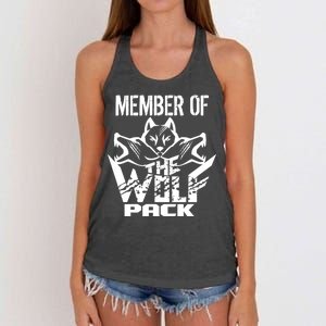 Member Of The Wolf Pack Women's Knotted Racerback Tank