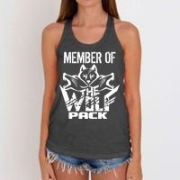 Member Of The Wolf Pack Women's Knotted Racerback Tank