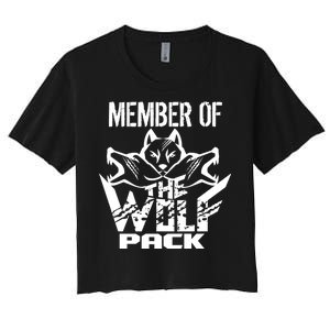 Member Of The Wolf Pack Women's Crop Top Tee