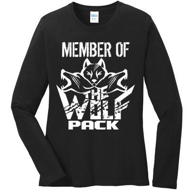 Member Of The Wolf Pack Ladies Long Sleeve Shirt
