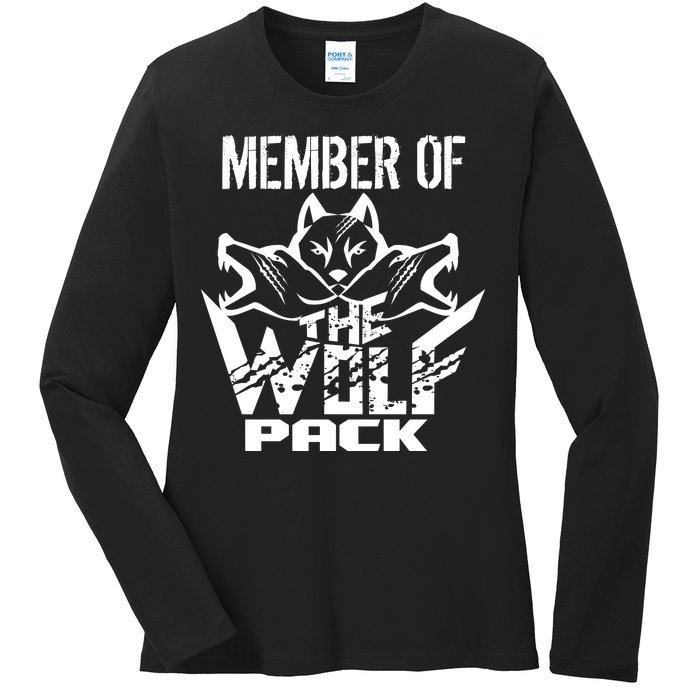 Member Of The Wolf Pack Ladies Long Sleeve Shirt